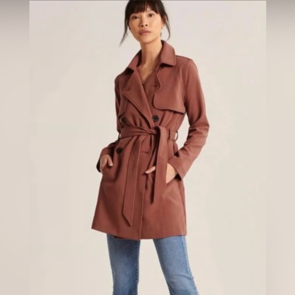 Abercrombie & Fitch Terracotta Trench Coat